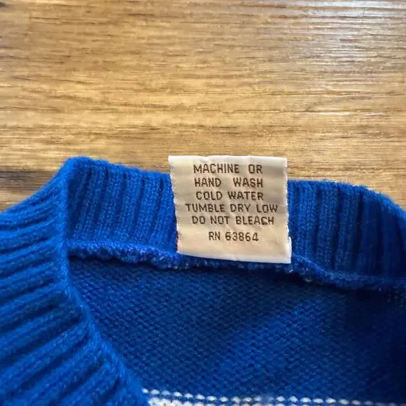 Vintage 80s Striped Knit Basketball Sweater - Picture 5 of 5